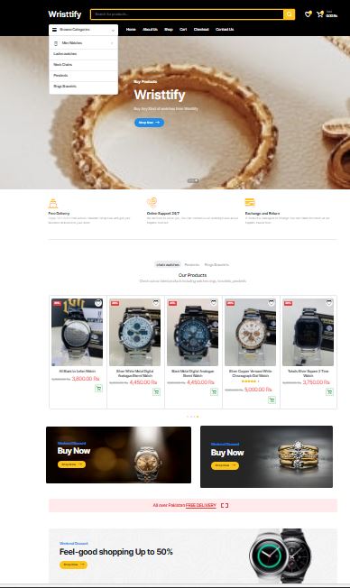 Wristtify Watches E-commerce Website