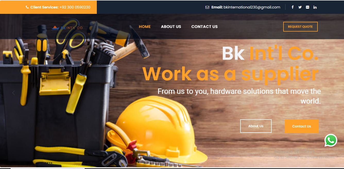 BK International Co Website